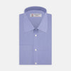 View 1 of product Dark Blue Sea Island Quality Cotton Shirt with T&amp;A Collar and Double Cuffs