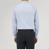 View 3 of product Blue West Indian Sea Island Cotton Shirt with T&amp;A Collar and 3-Button Cuffs