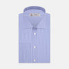 View 1 of product Blue Fine Check Sea Island Quality Cotton Shirt with Regent Collar and Double Cuffs