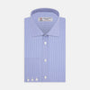 View 1 of product Blue Fine Check Sea Island Quality Cotton Shirt with Regent Collar and 3-Button Cuffs