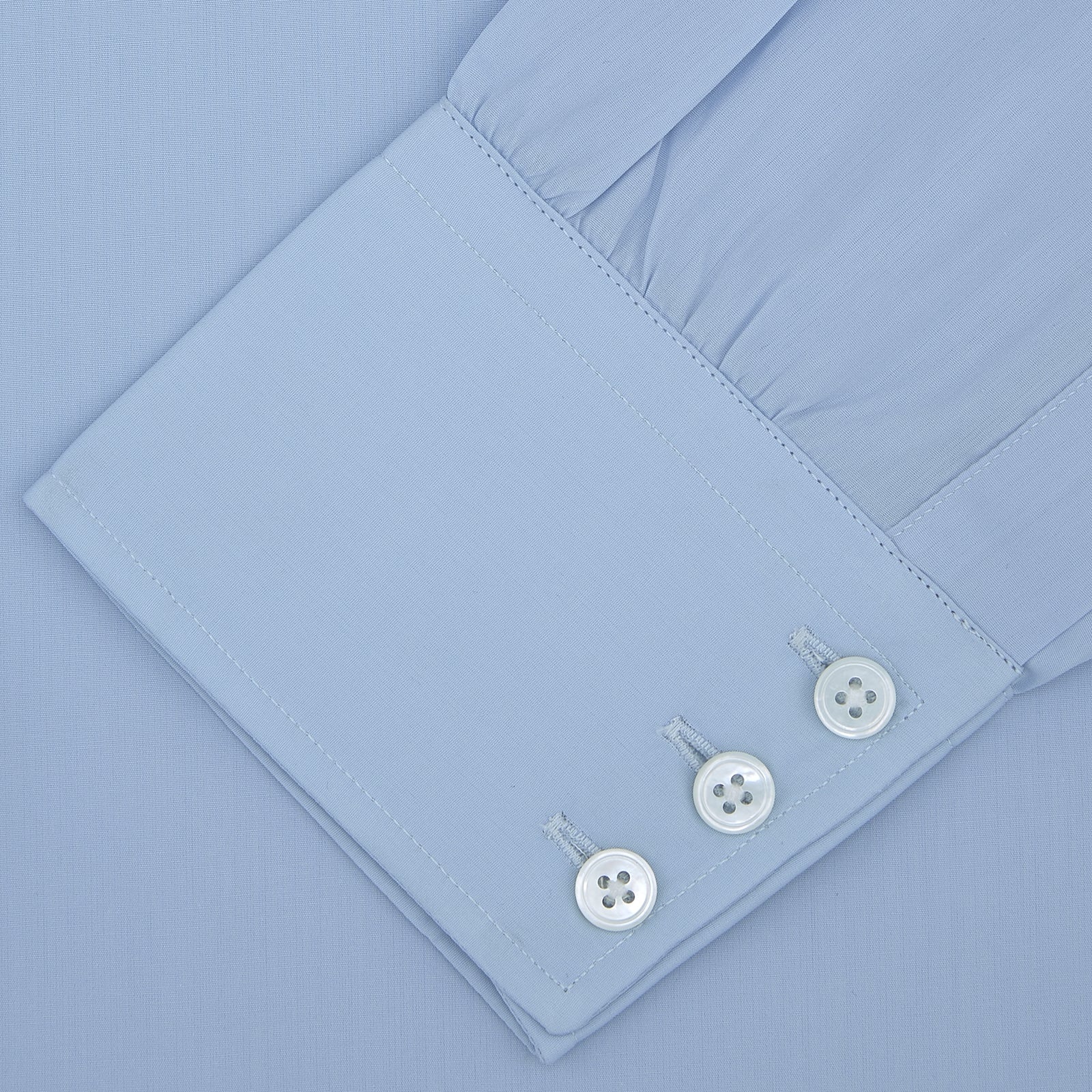 View 2 of product Blue Sea Island Quality Cotton Shirt with Dr. No Collar and Button Cuffs
