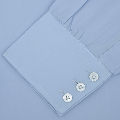 Blue Sea Island Quality Cotton Shirt with Dr. No Collar and Button Cuffs Image 1