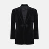 View 1 of product Black Single Breasted Velvet Smoking Jacket