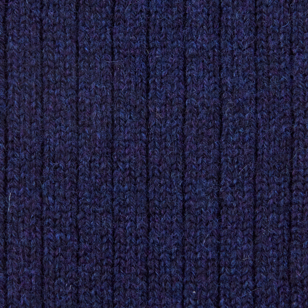 Navy 3/4 Length Cashmere Socks