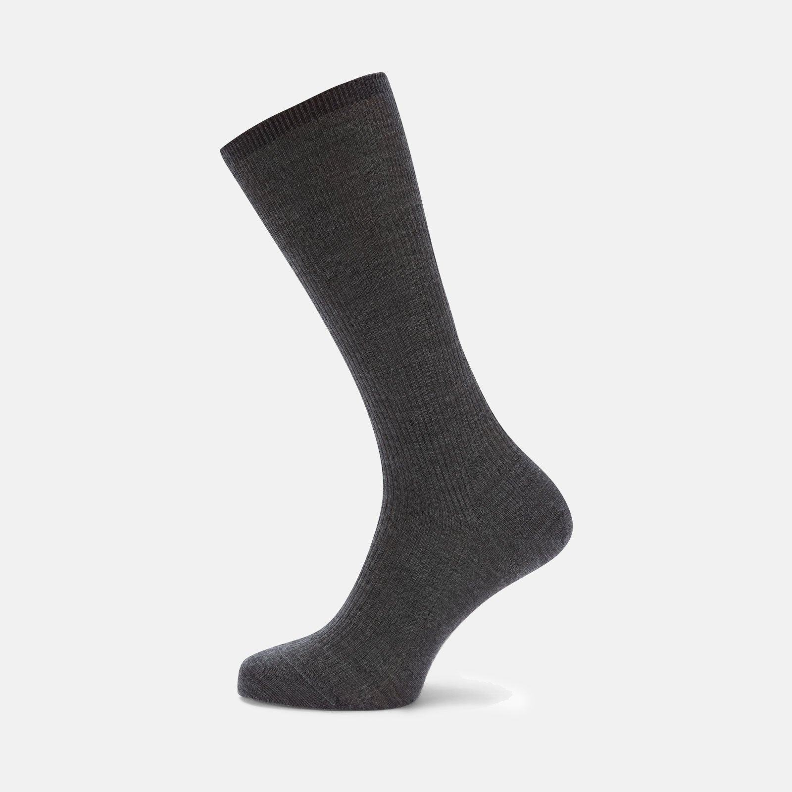 View 1 of product Dark Grey Mid-Length Merino Wool Socks