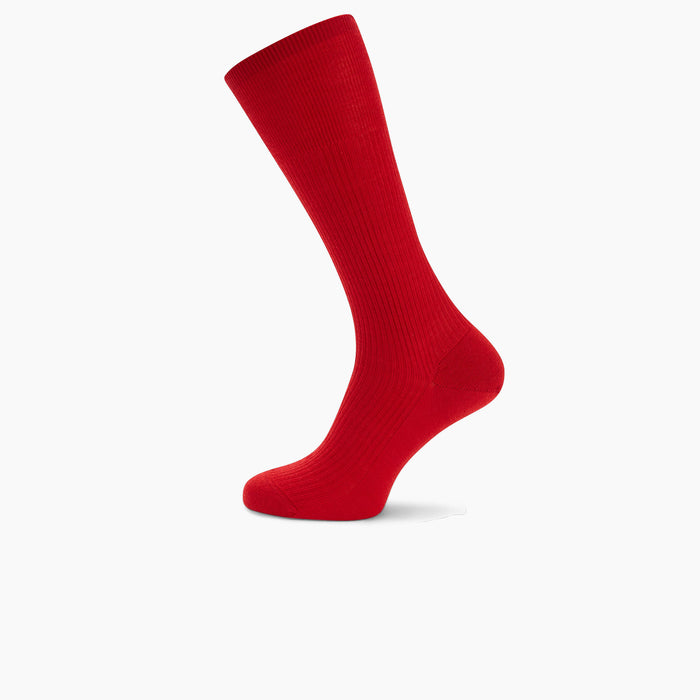 Red Mid-Length Merino Wool Socks Image 2