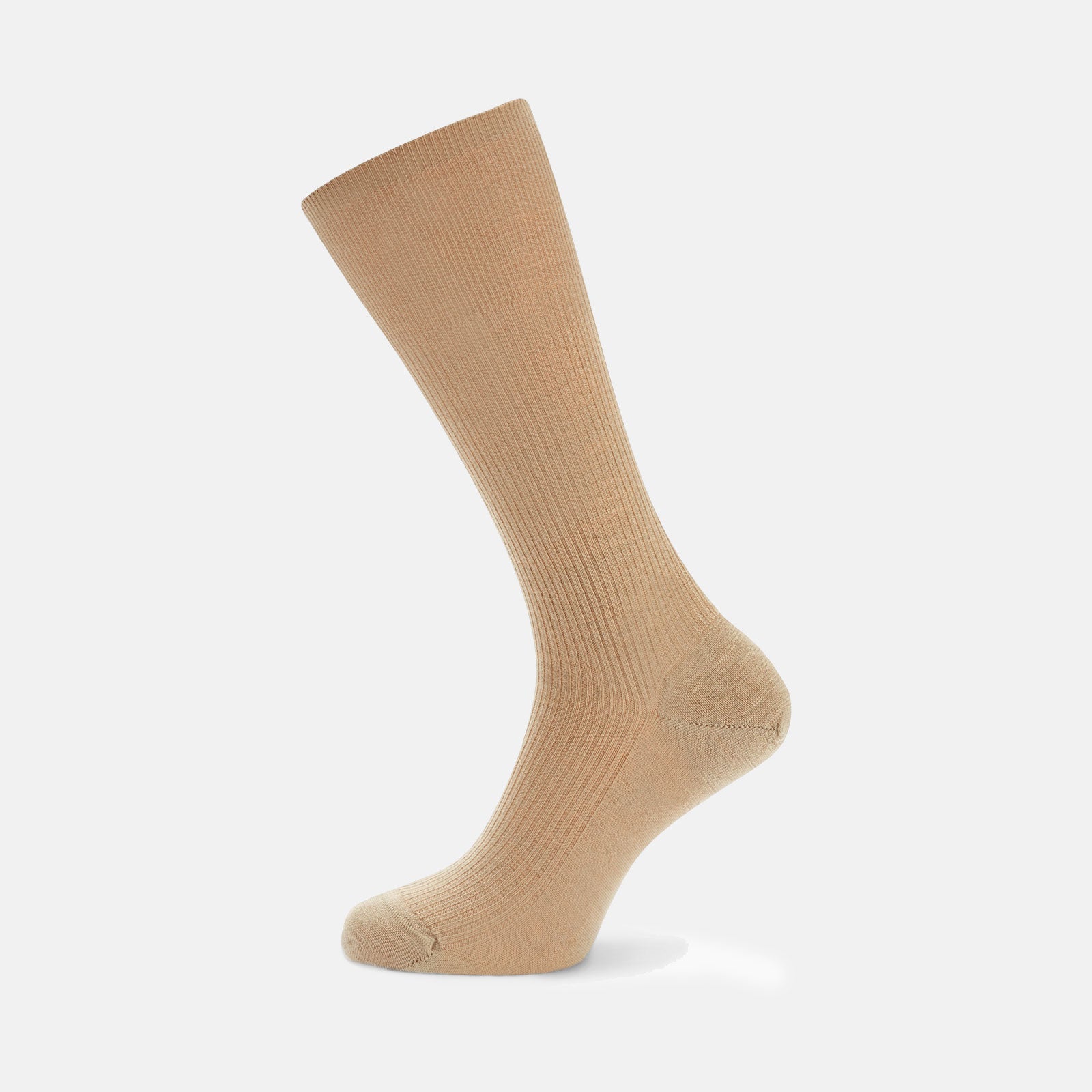 Ecru Mid-Length Merino Wool Socks