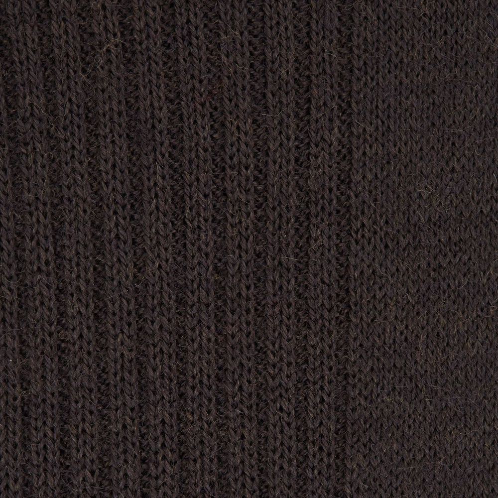 Chocolate Brown Mid-Length Merino Wool Socks
