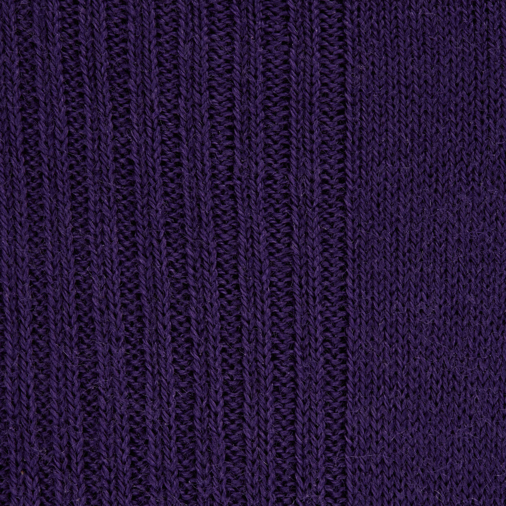 Dark Purple Mid-Length Merino Wool Socks