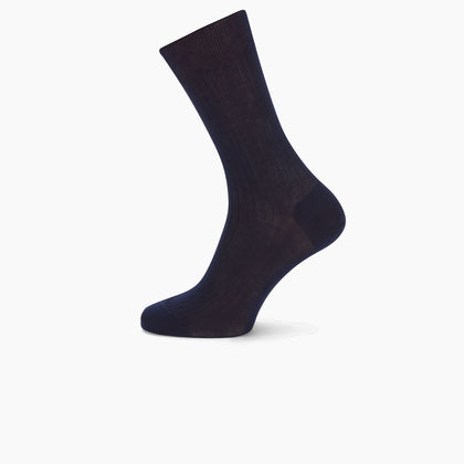 Navy Short Cotton Socks Image 2