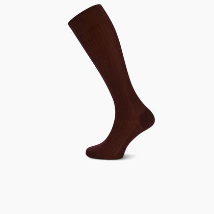 Oxblood Long Cotton Socks Image 2
