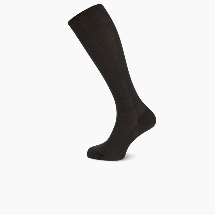 Charcoal Long Cotton Socks Image 2
