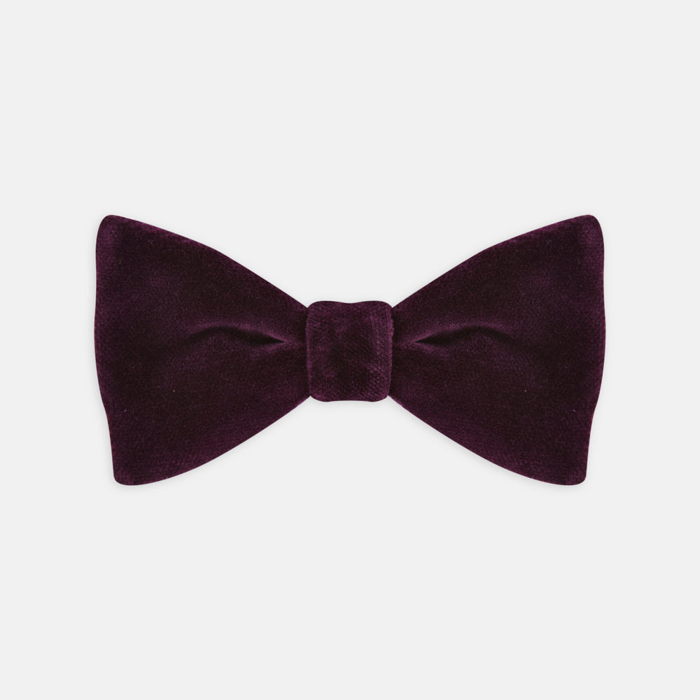 Purple Velvet Bow Tie