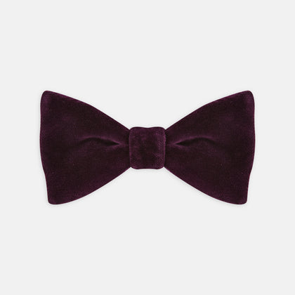 Purple Velvet Bow Tie