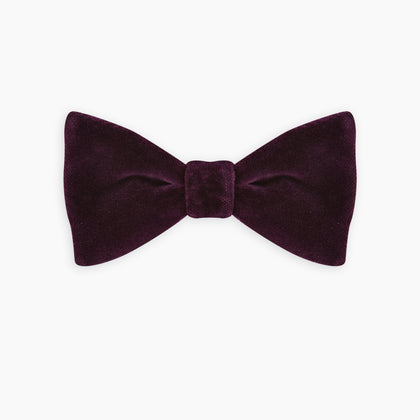 Purple Velvet Bow Tie Image 4