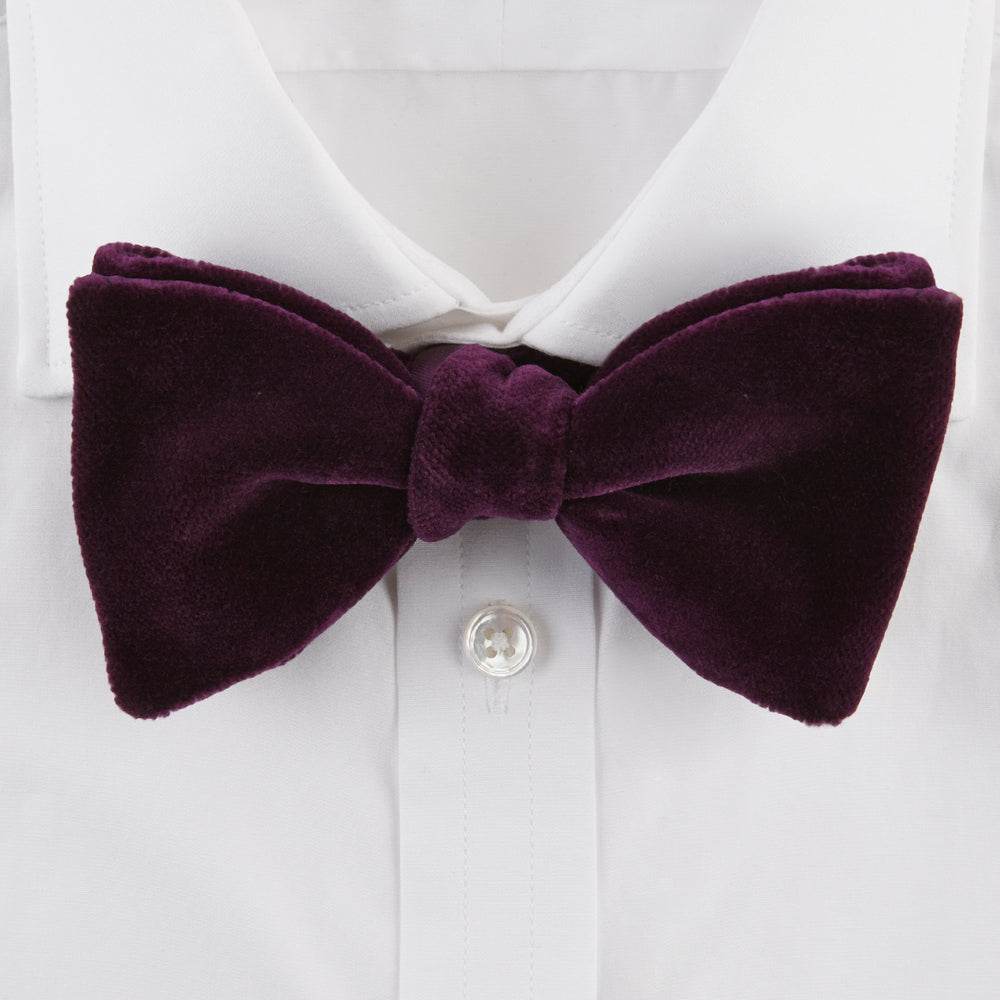 Purple Velvet Bow Tie