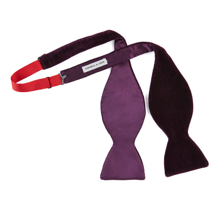 Purple Velvet Bow Tie Image 2