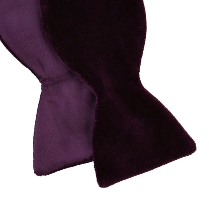 Purple Velvet Bow Tie Image 3