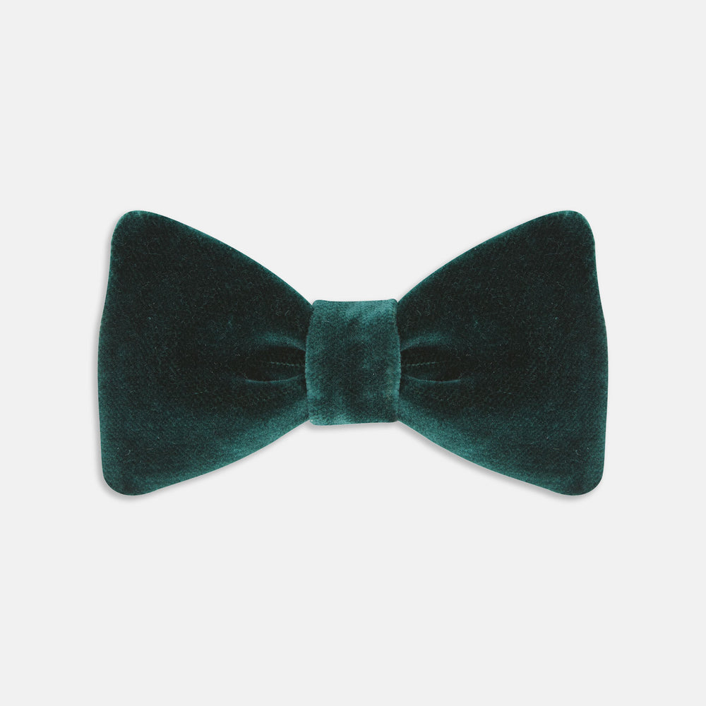 Green Velvet Bow Tie