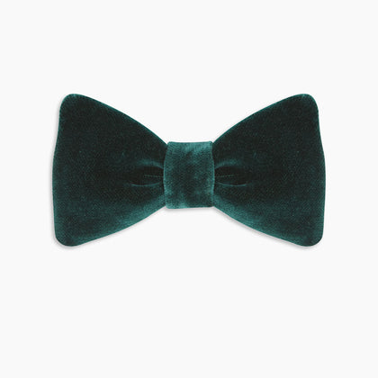 Green Velvet Bow Tie Image 4