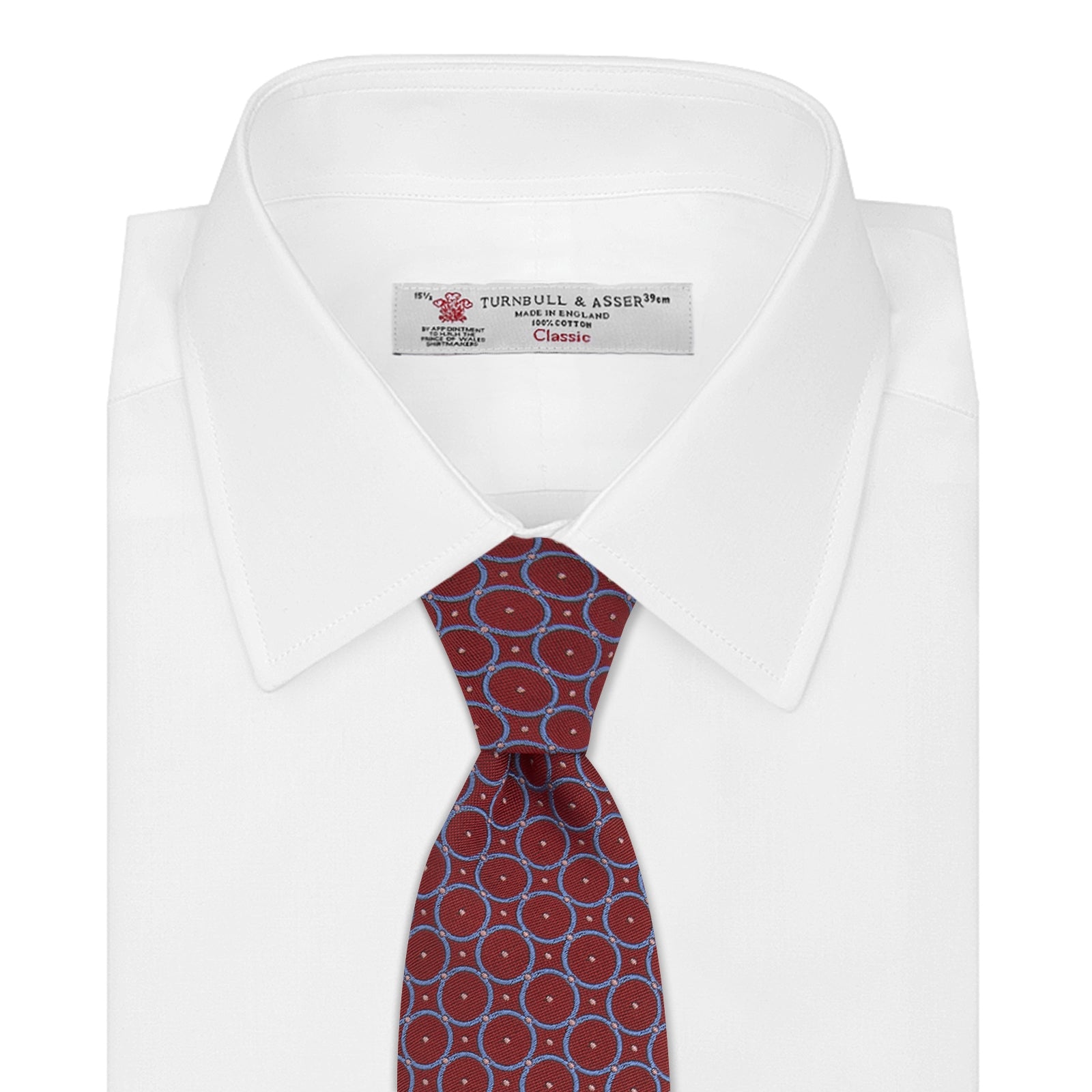 Red and Blue Shield Silk Tie