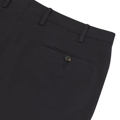 Navy Cotton Trousers Image 1