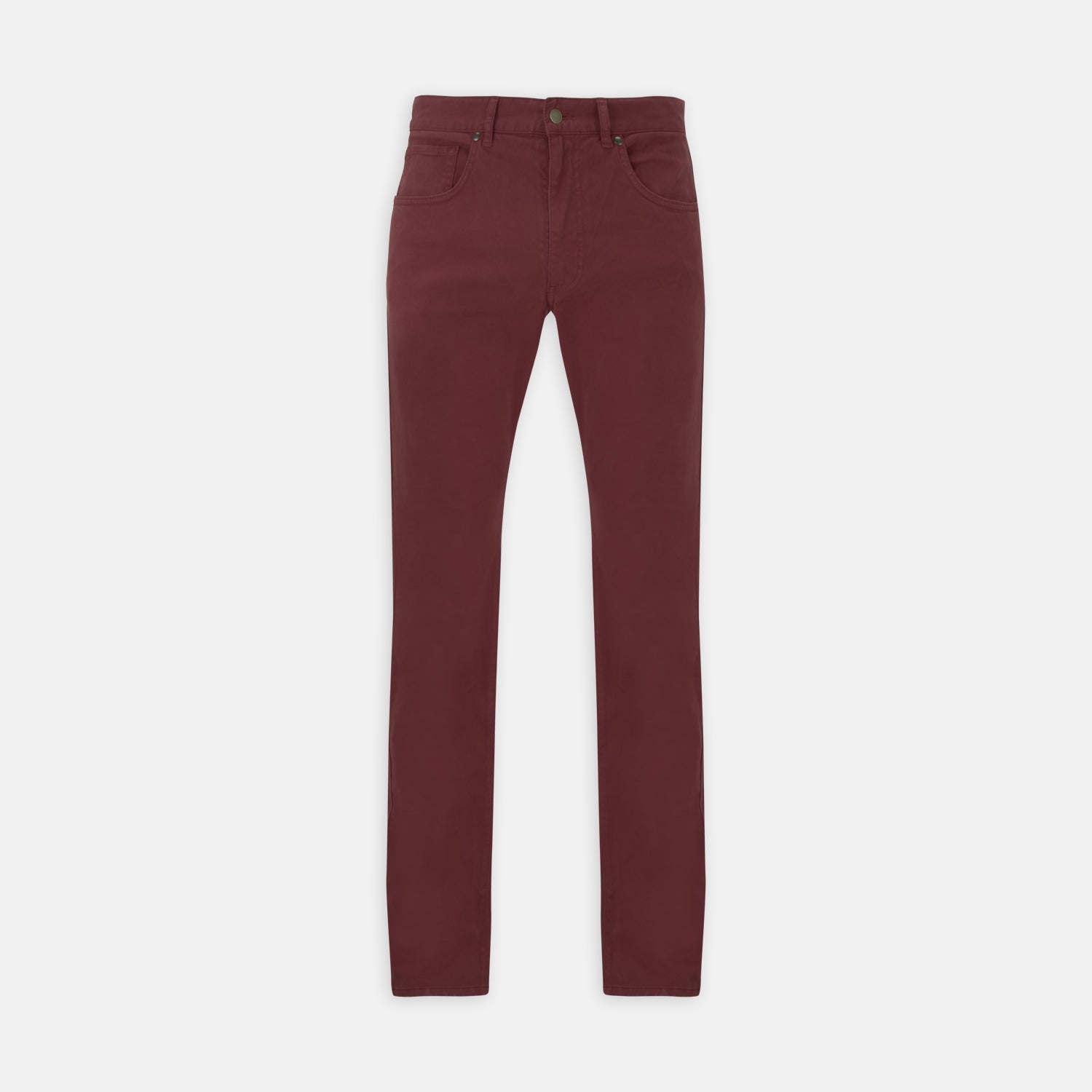 View 1 of product Burgundy Cotton Five Pocket Trousers