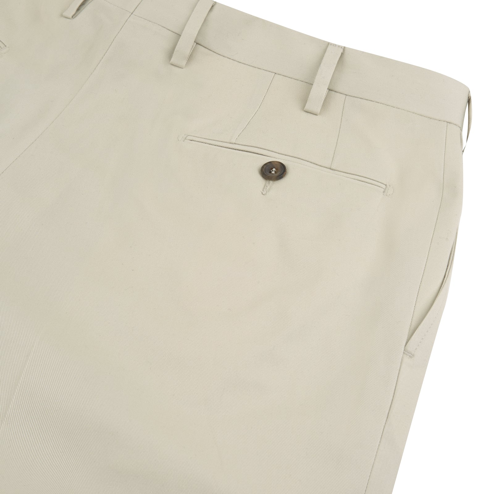 View 2 of product Stone Cotton Twill Pleated Trousers