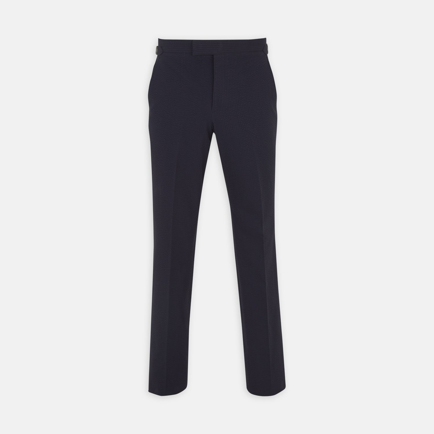 View 1 of product Navy Cotton Seersucker Trousers