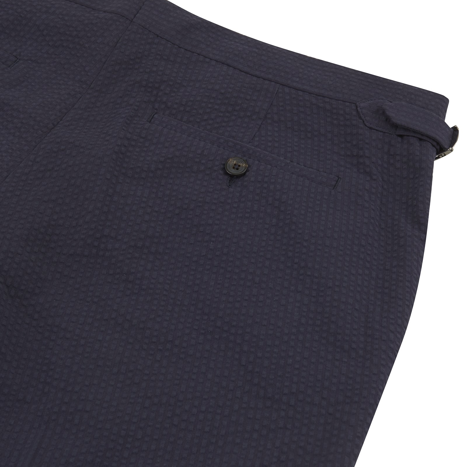 View 2 of product Navy Cotton Seersucker Trousers