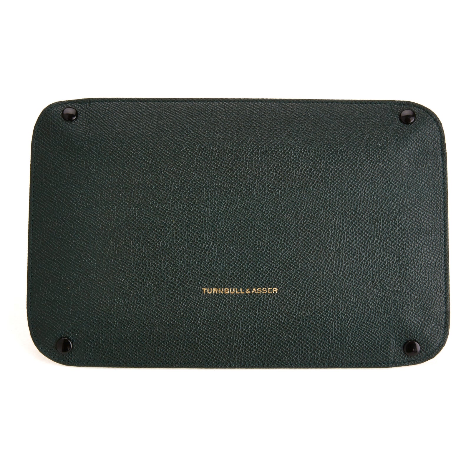 View 2 of product Dark Green and Red Rectangular Leather Travel Tray