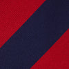 View 3 of product Navy and Red Block Stripe Repp Silk Tie