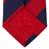 View 4 of product Navy and Red Block Stripe Repp Silk Tie