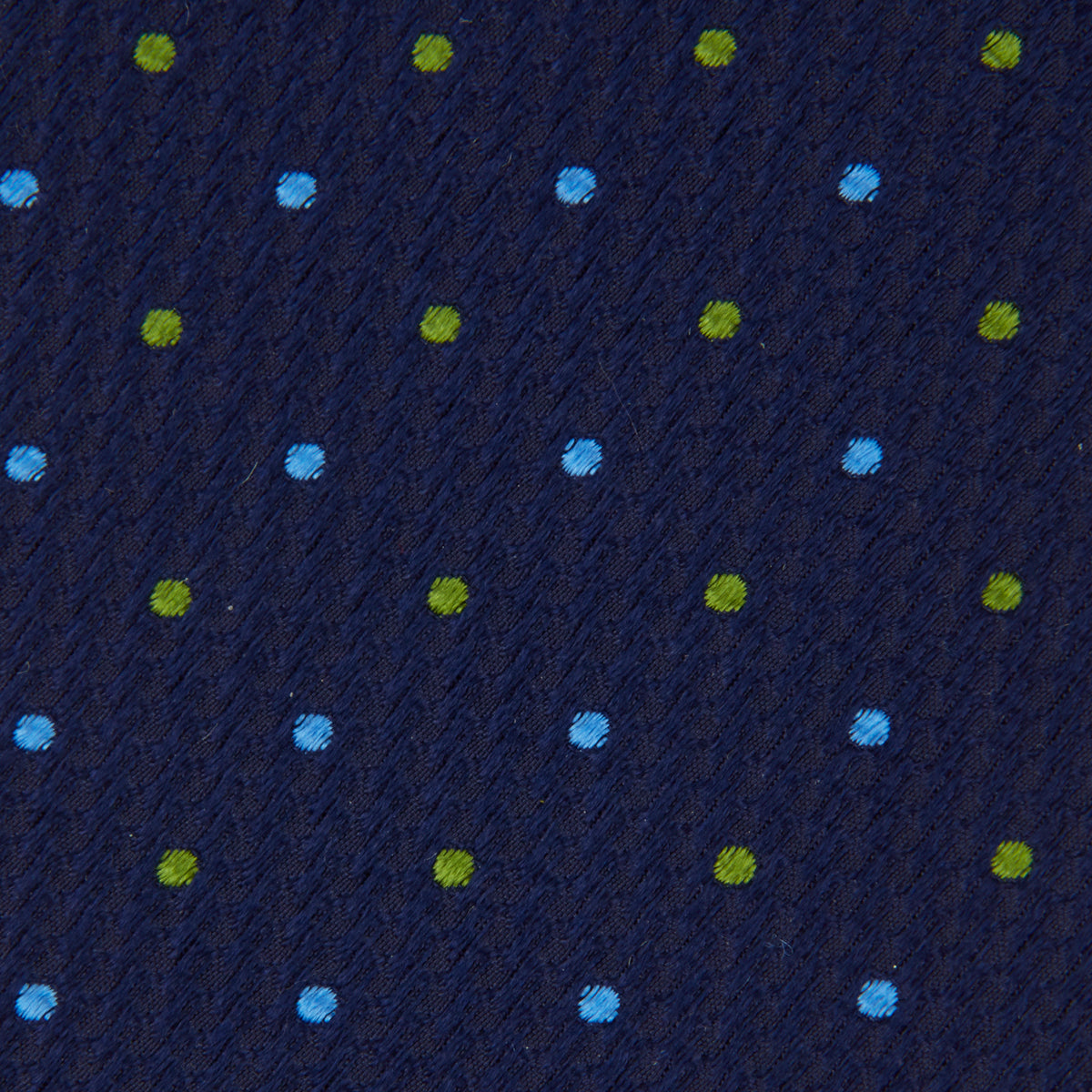 View 3 of product Navy, Blue & Green Spot Lace Silk Tie