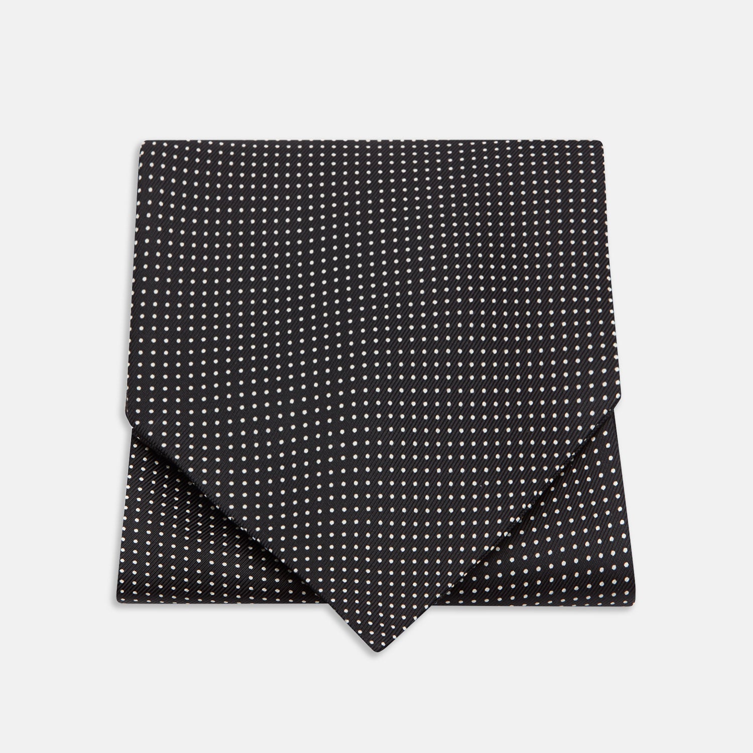 View 1 of product Black and White Mini Spot Silk Cravat