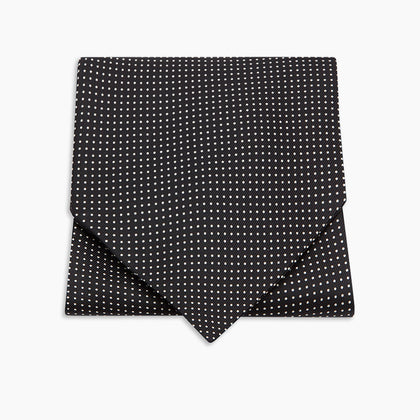 Black and White Mini Spot Silk Cravat Image 2