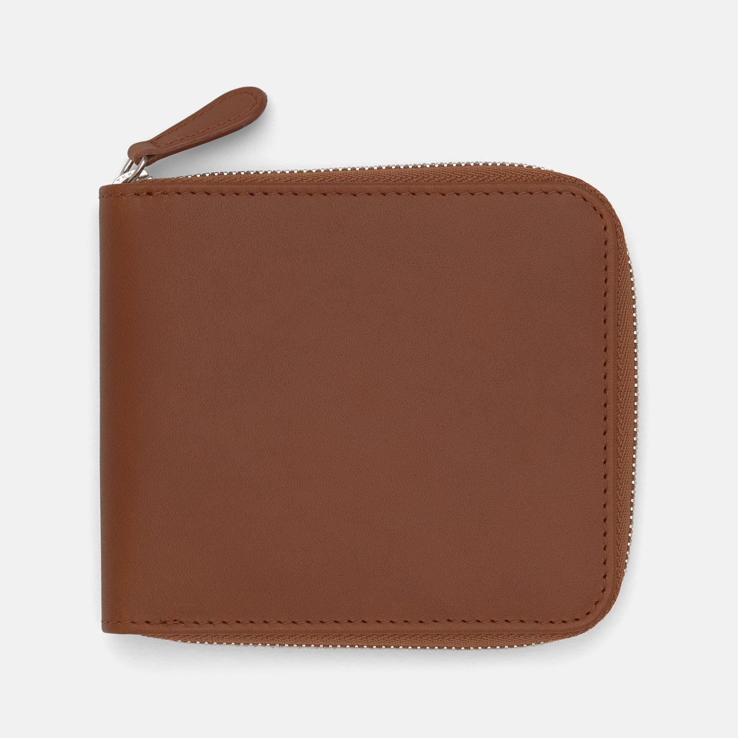 Light Tan Leather 8 C/C Zipped Wallet