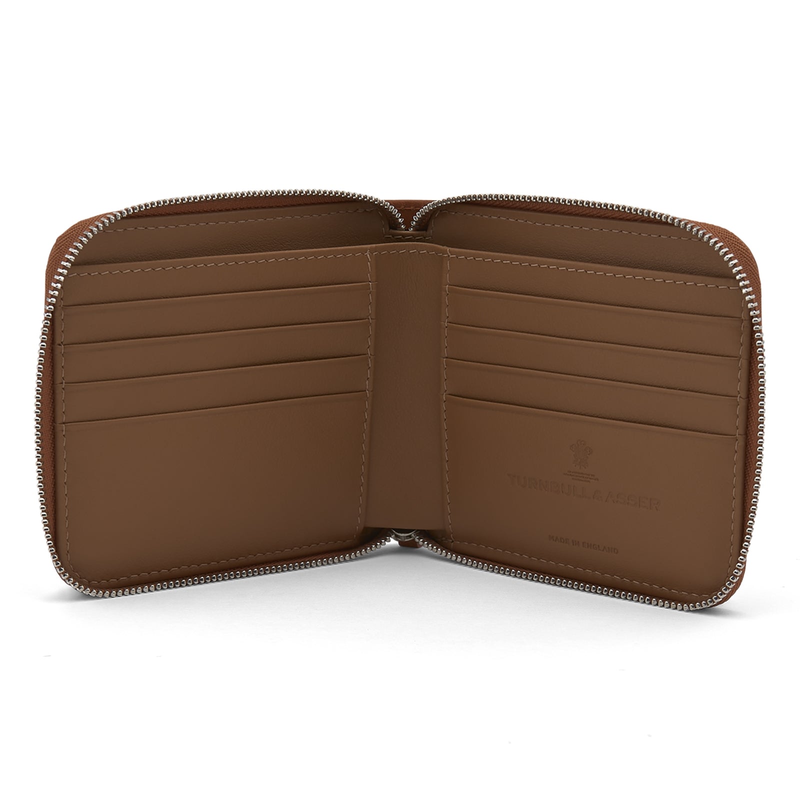 View 2 of product Light Tan Leather 8 C/C Zipped Wallet