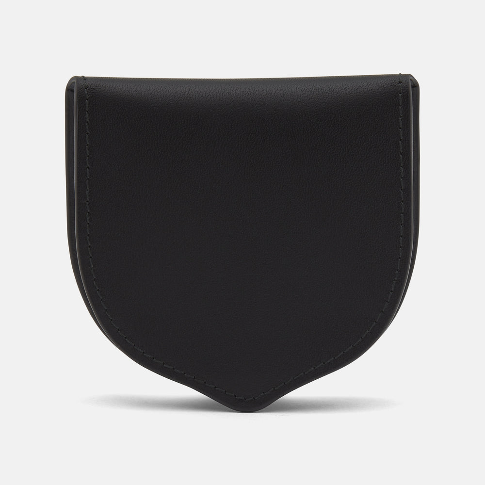 Black Leather Tray Purse